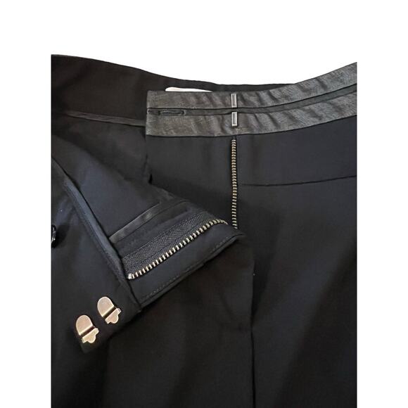 Alexander Wang Dress Leather Trim‎ Womens Pants Size 4, Pleated, Trousers EUC - Picture 6 of 11